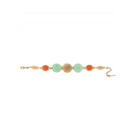 Bracelet original perles et cristaux | Orange62212