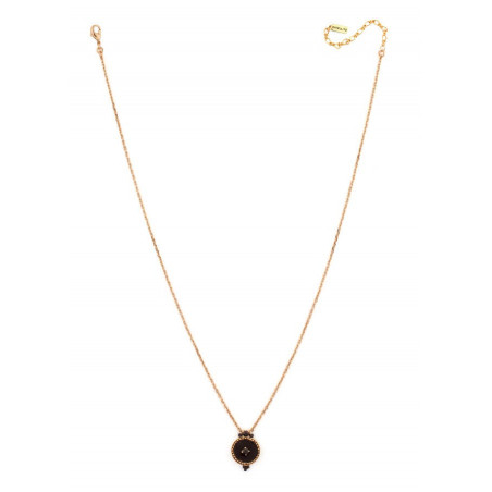 On-trend necklace with Japanese beads and velvet | Black65922