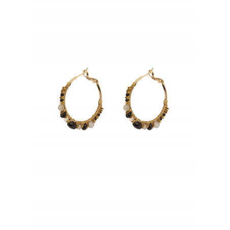 On-trend cornelian hoop earrings for pierced ears | Orange