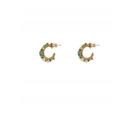 Feminine hoop earrings for pierced ears with amethyst | Mauve