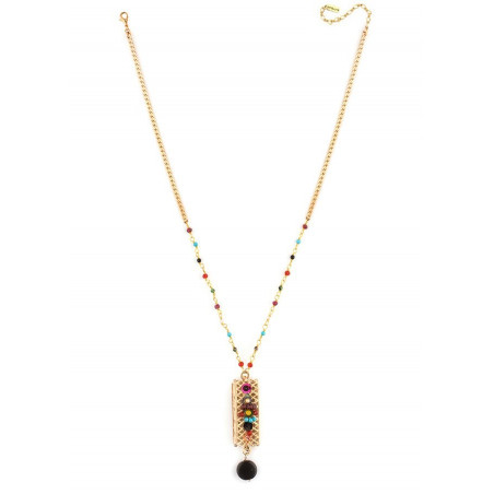 Poetic gem and pearl mid-length necklace|  Multicolor71625