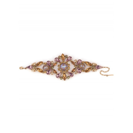 Bracelet souple romantique strass et cristaux | Vieux rose71800