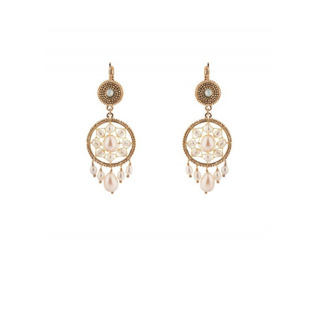 Bohemian-chic bead sleeper earrings | bead