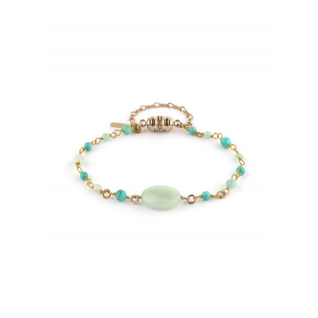 Medium fashionable amazonite and jasper bracelet | turquoise 