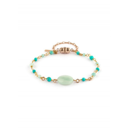 Small fashionable amazonite and jasper bracelet | turquoise 