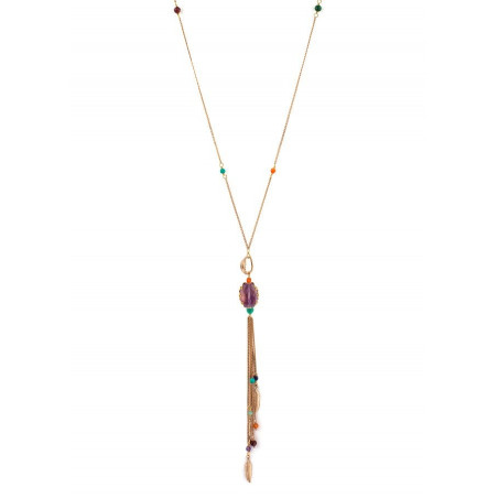 Arty amethyst sautoir necklace | multicoloured