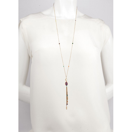 Arty amethyst sautoir necklace | multicoloured73167