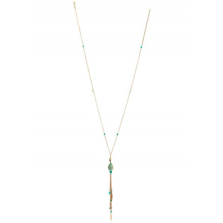 Bohemian turquoise and amazonite sautoir necklace | turquoise73172