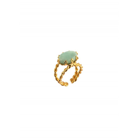 Chic amazonite adjustable ring | turquoise
