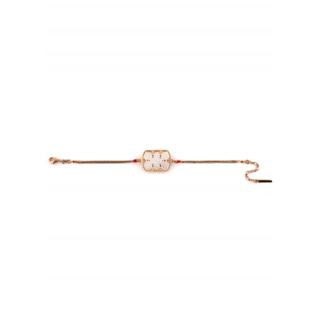 Bracelet glamour nacre blanche et perles du Japon | rouge73506
