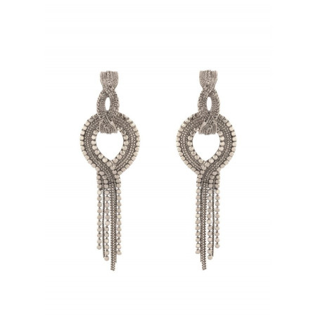 Graceful metal earrings for pierced ears | silver-plated