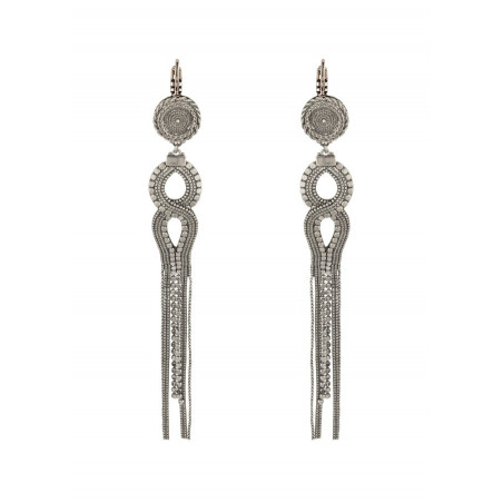 Rock metal sleeper earrings | silver-plated