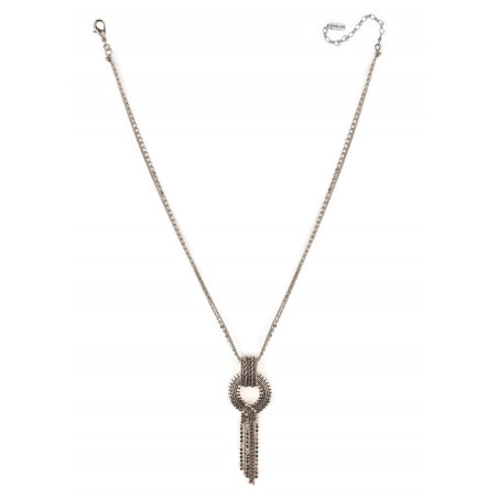 Festive metal pendant necklace | silver-plated75904