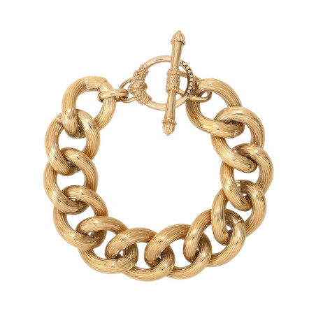Fashionable metal chain bracelet - gold-plated