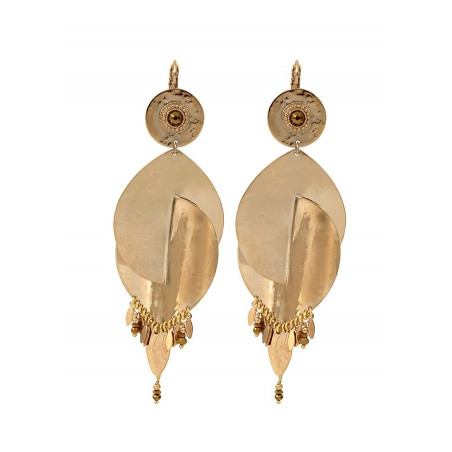 Fashionable metal crystal sleeper earrings l gold-plated