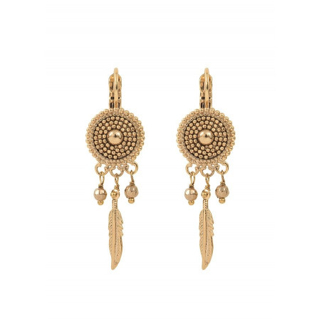 Chic metal sleeper earrings | gold-plated