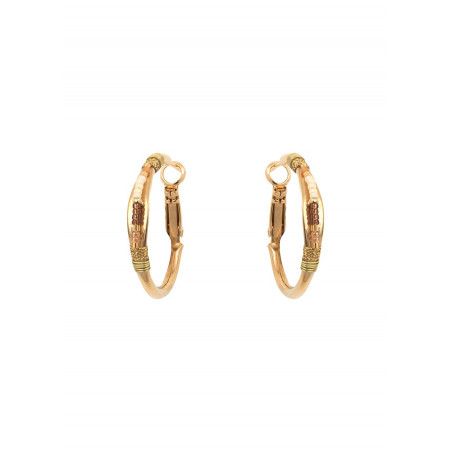 Sunny woven hoop earrings for pierced ears | gold-plated