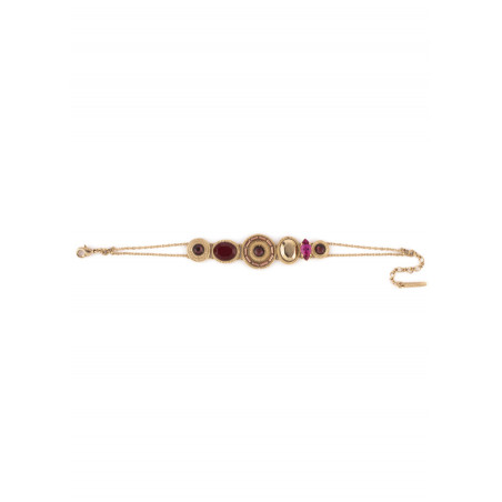 Ethnic crystal and Japanese bracelet|Mauve84978