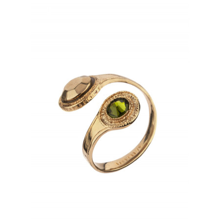 Refined crystal you and me ring | Khaki