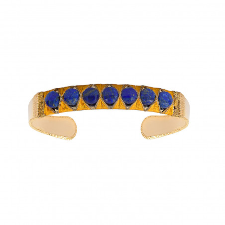 Poetic woven adjustable lapis lazuli bangle |blue