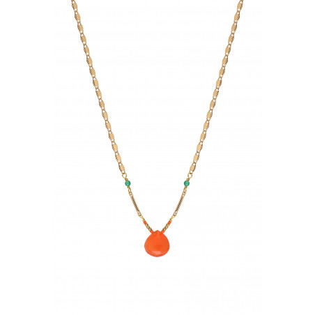 Beautiful carnelian and agate pendant necklace | red85248