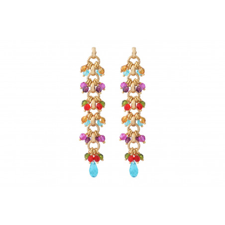On-trend crystal bead earrings for pierced ears | multicolored