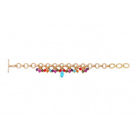 Bracelet souple fantaisie perles cristal I multicolore85328