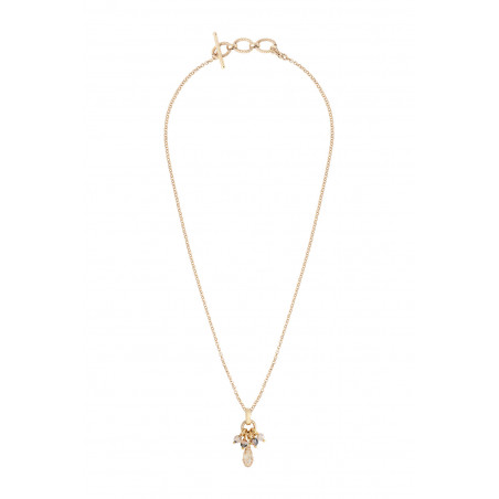Baroque crystal bead pendant | golden85361