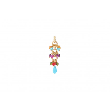 Graphic crystal bead pendant | multicolored