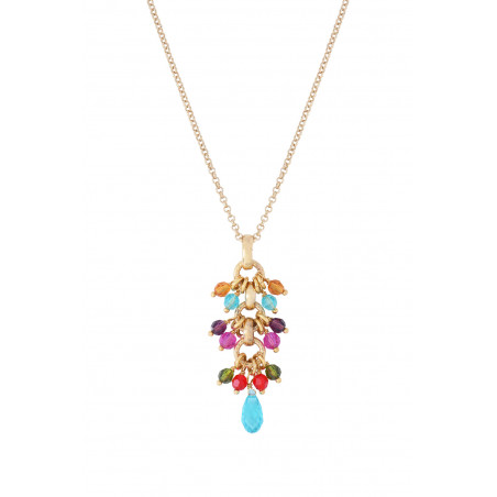 Graphic crystal bead pendant | multicolored85375