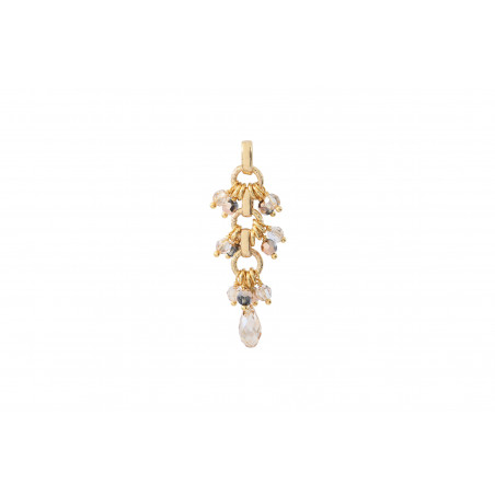 Sophisticated crystal bead pendant | golden