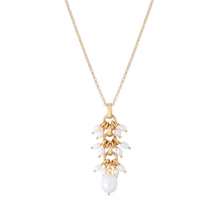 Feminine freshwater pearl pendant| white85386