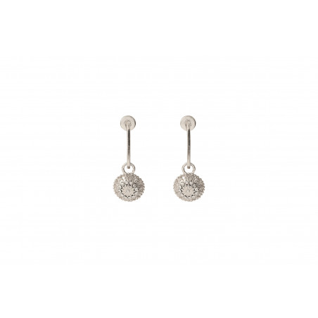 Beautiful metal and Prestige crystal earrings for pierced ears l silver