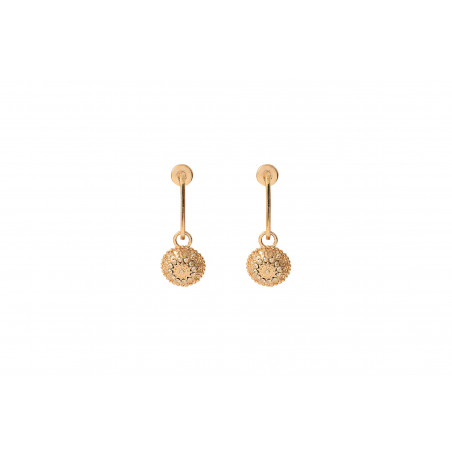 Refined metal and Prestige crystal earrings for pierced ears l gold-plated
