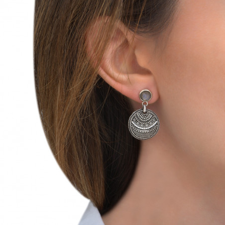 Elegant labradorite earrings for pierced ears | silver85521