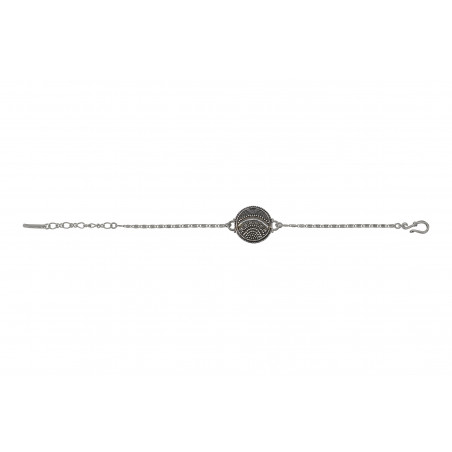 Bracelet souple classique métal et perles du Japon I argent85629