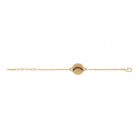 Bracelet souple fantaisie métal et perles du Japon I doré85632