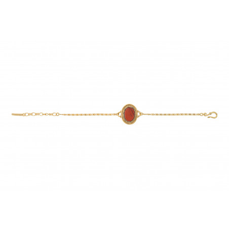 Feminine jasper flexible bracelet| red85641