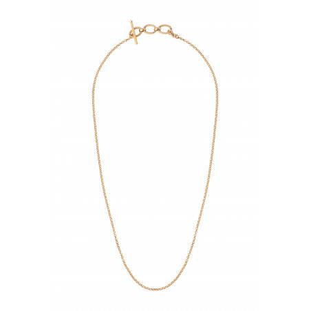 Timeless fine gold-plated short chain necklace | golden