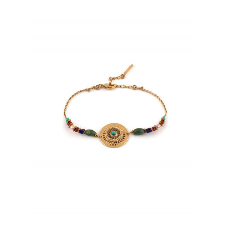 Ethnic bracelet with crystals and Turquoise | Multicoloured