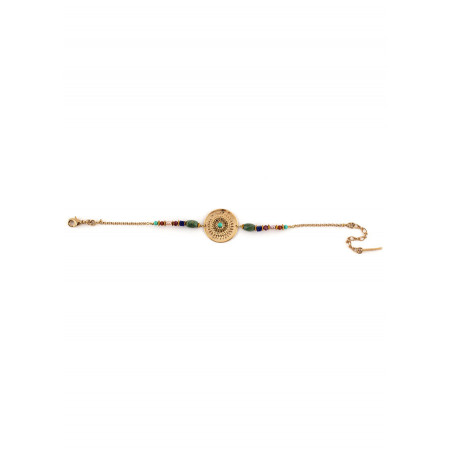 Ethnic bracelet with crystals and Turquoise | Multicoloured86169