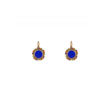 Boucles d'oreilles dormeuses féminines lapis lazuli I Bleu