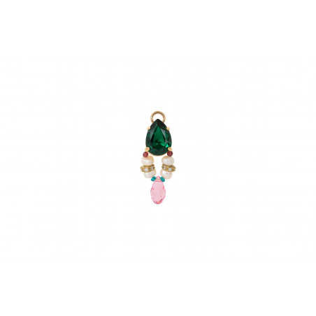 Pendentif festif cristaux perles de rivière I vert