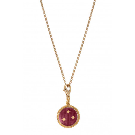 Miniature glamour star medallion in fine gilded metal - red86402