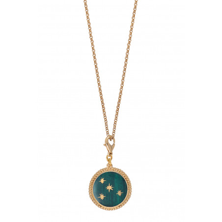 Chic star medallion in fine gilded metal - green86430