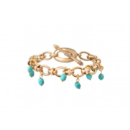 Bracelet chaîne féminin howlite I turquoise
