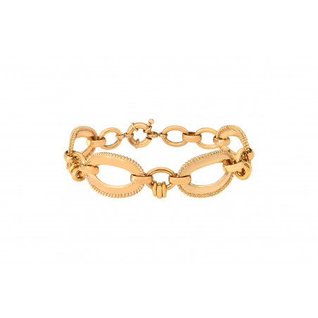 Chic fine gold-plated metal chain bracelet - gold