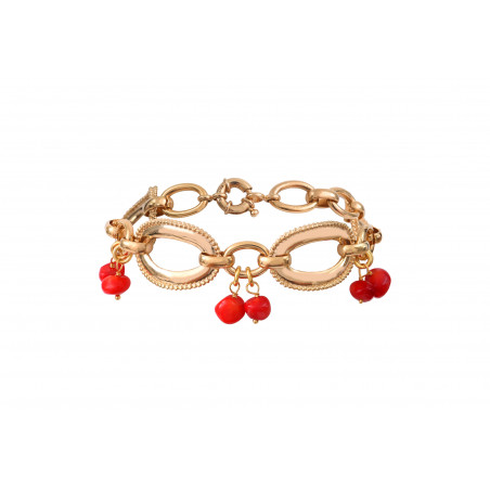 Bracelet chaîne raffiné bambou des mers I rouge