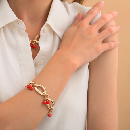 Refined sea bamboo chain bracelet| red86644