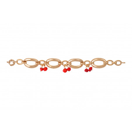 Bracelet chaîne raffiné bambou des mers I rouge86645
